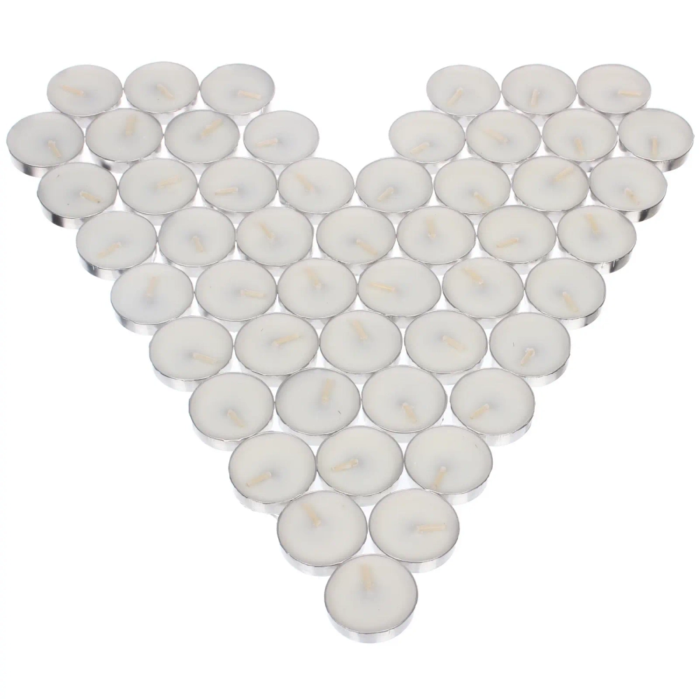 Свечи чайные в наборе 50 шт «Белоснежная классика», Белый