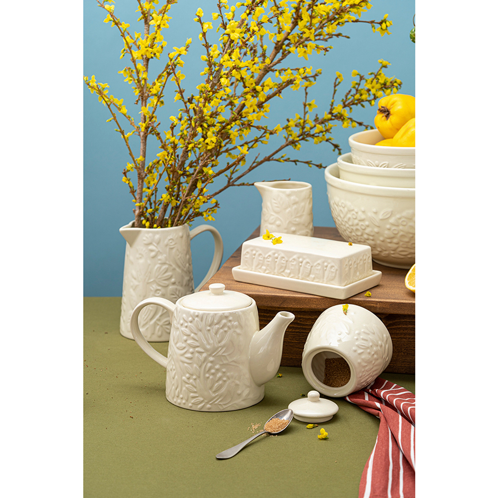 Сахарница birds of paradise, 400 мл, кремовая