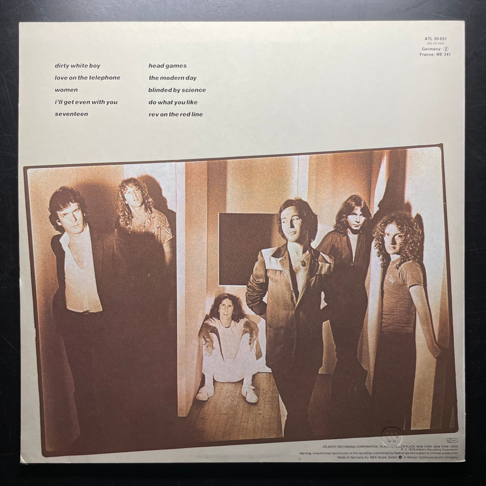 Foreigner ‎– Head Games (Германия 1981г.)