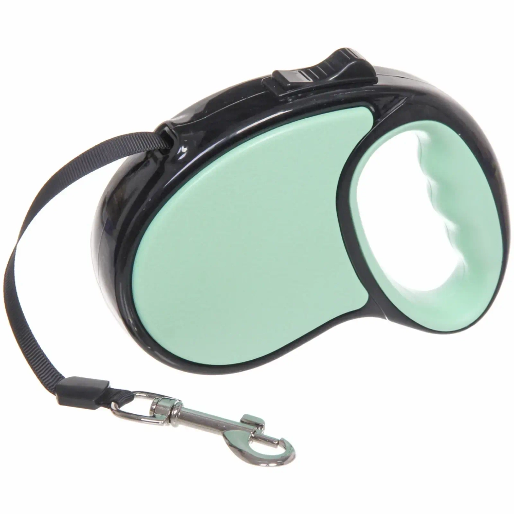 Поводок-рулетка «Верный друг» 5м до 15кг цвет бирюзовый