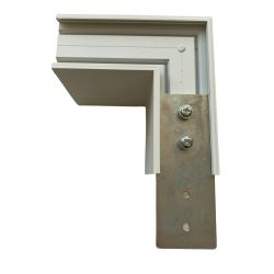 UBX-MS21-35 WHITE Коннектор для накладных магнитных шинопроводов. 35мм. Угловой. Горизонтальный. Белый. ТМ Uniel