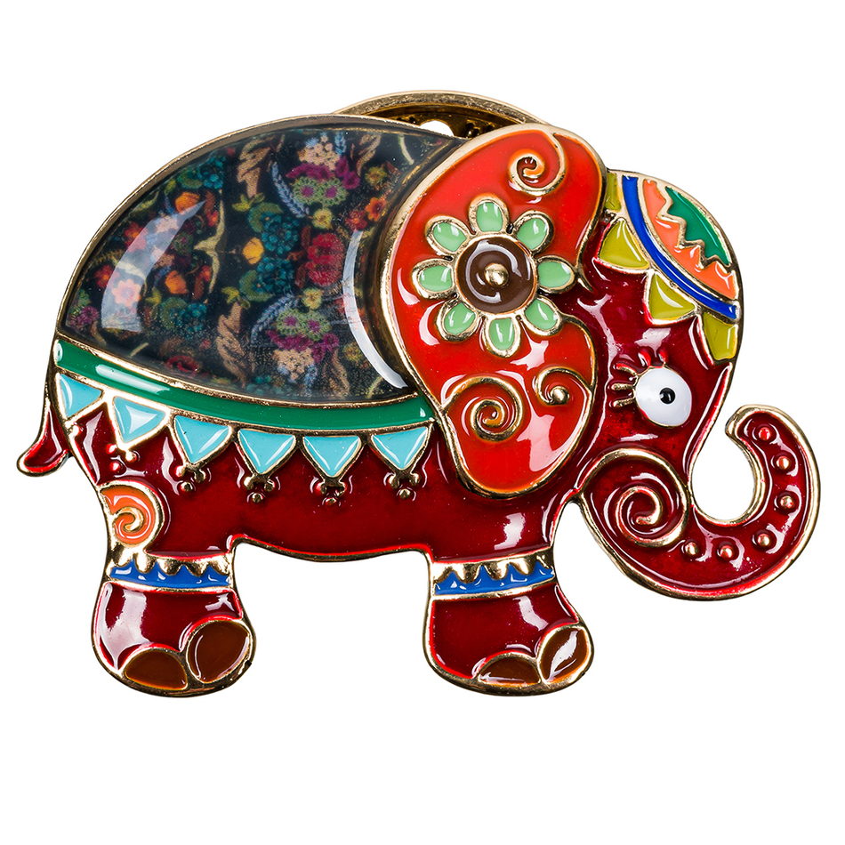 Брошь Shadore Слон XZ2293.9 R/G