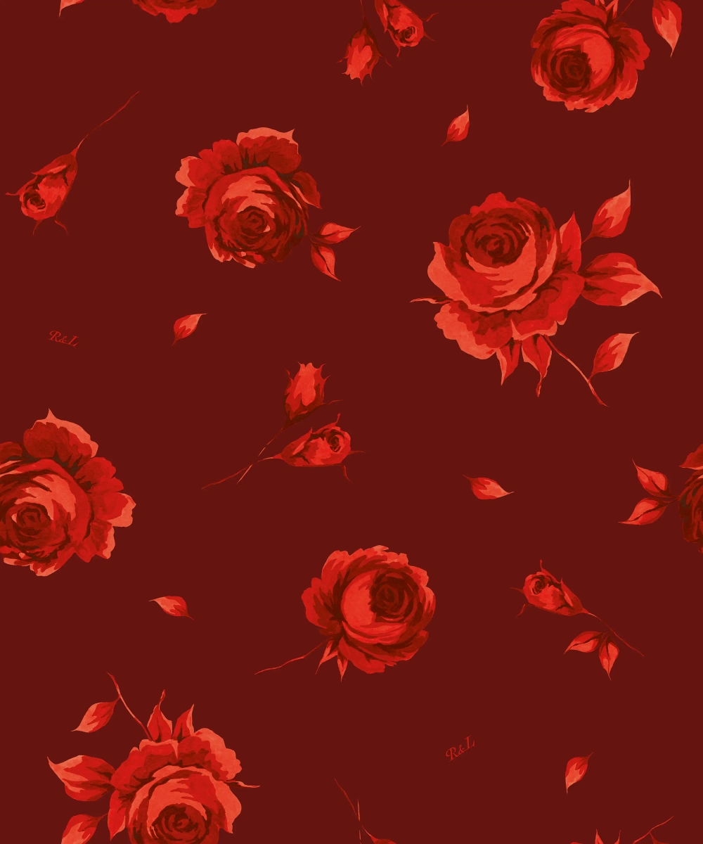 Иви макси (Ivy sleeves), платье макси из бордового бифлекса с цветочным принтом