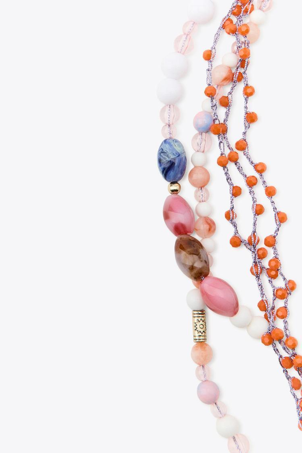 ZARA ОЖЕРЕЛЬЕ С МОРСКИМИ ПОДВЕСКАМИ, РАЗНОЦВЕТНЫЙ