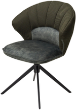 Стул М-City DISAUR Астра (Astra) поворотный на поворотный на 360 градусов, Зеленый Sonic 77 ткань, 7525-156 Велюр, Черный каркас