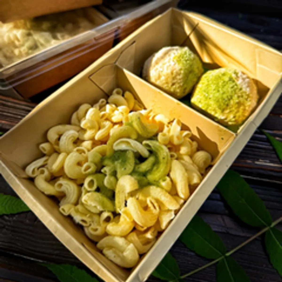 Макароны кукурузные с куриной котлетой / 320 гр