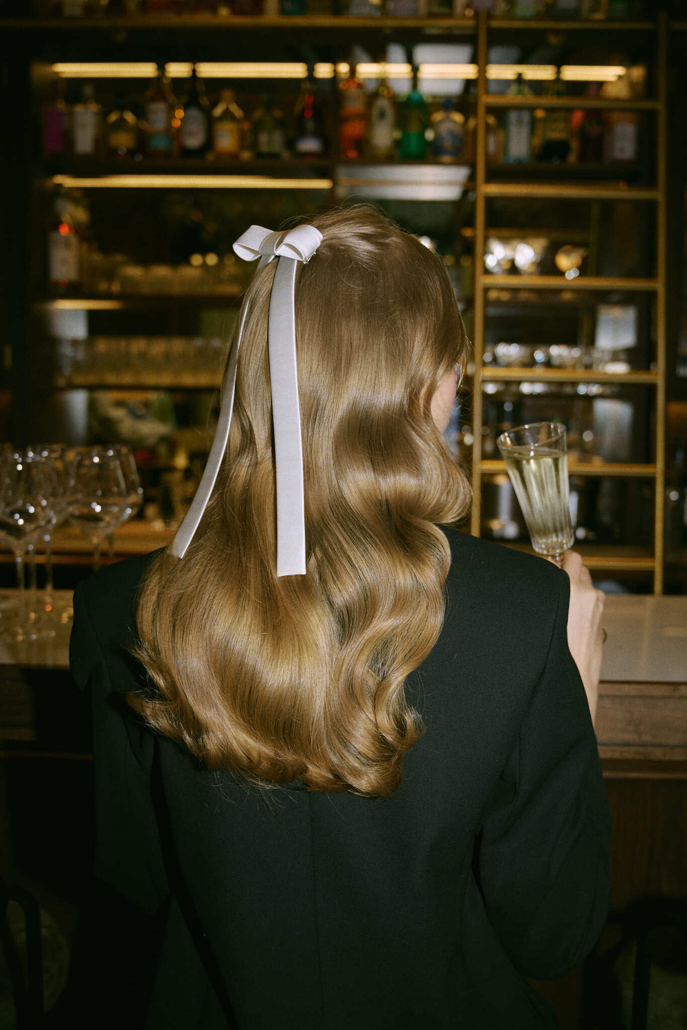 Бант "Мэри" удлиненный белый