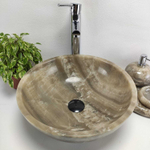 Раковина из оникса Bowl Grey Small TinLip BO-61035 40*40*15
