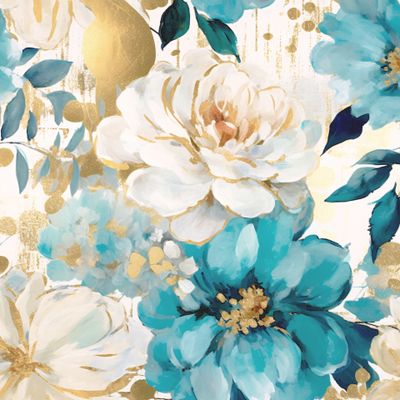 Бирюзовые цветы