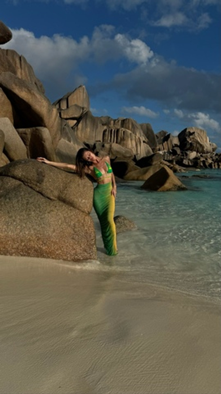 Купальник Юбкой Mermaid ЖЁЛТЫЙ