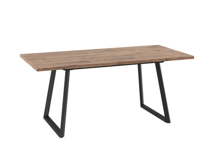 Стол МАМАДОМА Лофт Люкс 140 Дуб Велингтон, Черный