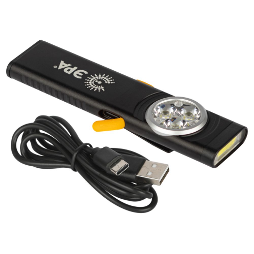 Светодиодный фонарь ЭРА Рабочие Практик RA-707 аккумуляторный 11 режимов магнит клипса турбо режим 10Вт