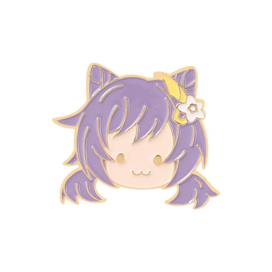 Значок металлический Genshin Impact "Кэ Цин", р-р 2,3х2,7 см