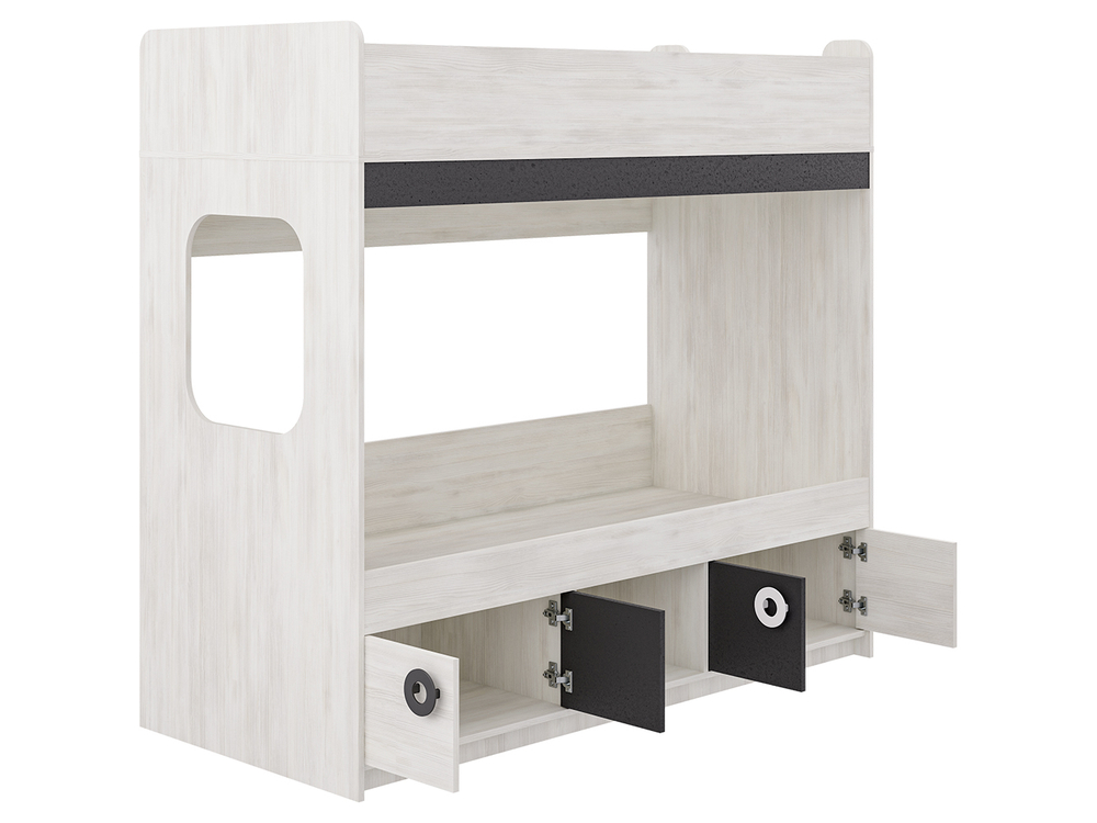 Кровать Ассоль Свет.дерево/Графит