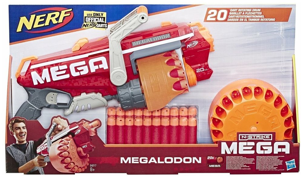 Бластер Мега Мегалодон Nerf Mega Megalodon пистолет игрушечный E4217