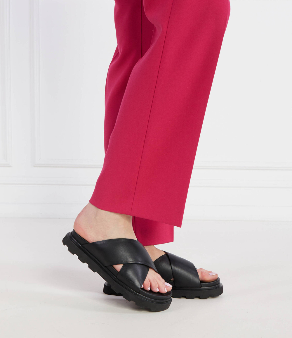 Кожаные шлепанцы w capitelle crossband UGG - черный(1152672)