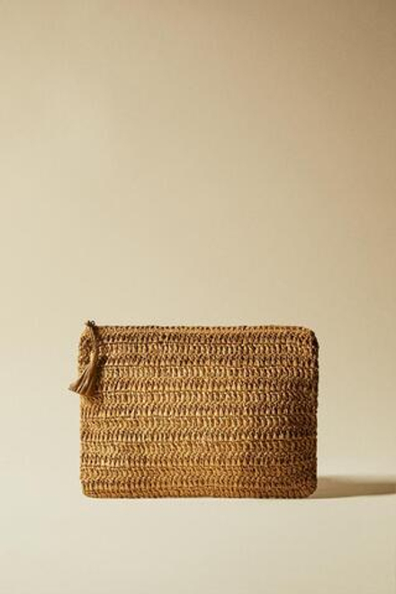 ZARA HOME КЛАТЧ, КОРИЧНЕВЫЙ