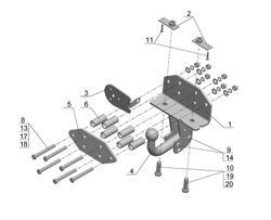 Фаркоп для Toyota Land Cruiser 200 2007-2021, Lexus LX 2007-2022 Тип шара: A. Нагрузки: 2700/100 кг, TY 19