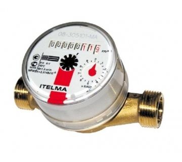 Счетчик горячей воды Itelma WFW20.D080 Ду 15мм. L 80 мм.