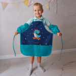 Фартук для творчества на завязках. Динозавр