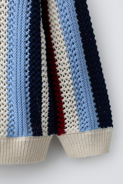 ZARA ВЯЗАНОЕ ПОЛО С МИККИ МАУСОМ © DISNEY, МОРСКОЙ ЯРКО-СИНИЙ