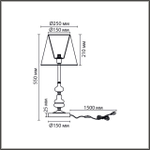 8283/1T CLASSI LN26 051 никель/белый, металл/керамика/текстиль Настольная лампа Е14 1*40W 220V KENTUKI
