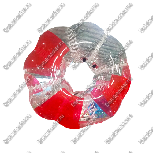Бампербол «Красно-прозрачный», ПВХ, диаметр 1 м