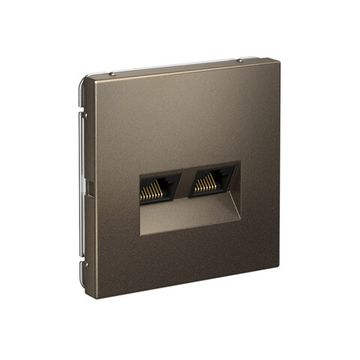 Розетка двойная компьютерная ArtGallery RJ45+RJ45 кат. 6A механизм мокко SE GAL000688