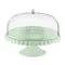 Подставка для торта на ножке с крышкой tiffany, D30 см, зеленая