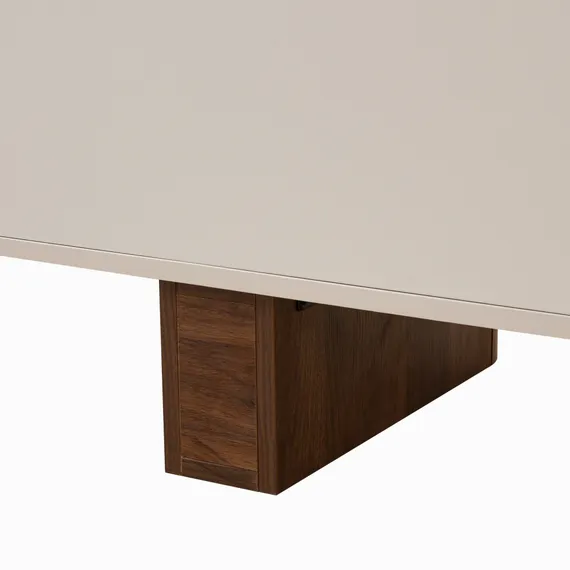 Тумба под ТВ Noras 200х45 см, бежевая керамика, орех