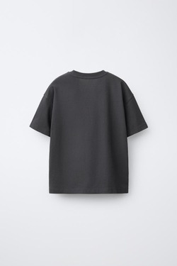 ZARA ФУТБОЛКА С НАДПИСЬЮ, АНТРАЦИТОВО-СЕРЫЙ