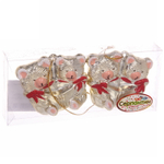 Елочные игрушки «Мишутки» 5*6 см (набор 2 шт), Золото