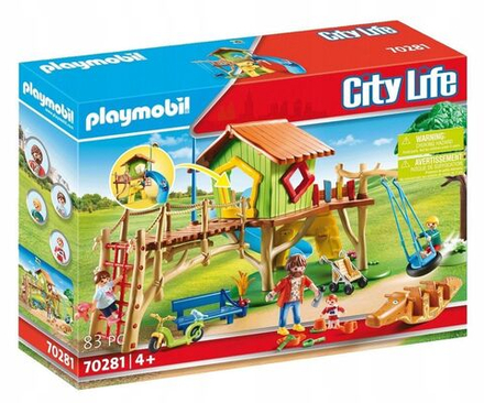 Конструктор Playmobil City Life - Детская площадка со стеной для скалолазания, качелями и горкой - Плеймобиль 70281