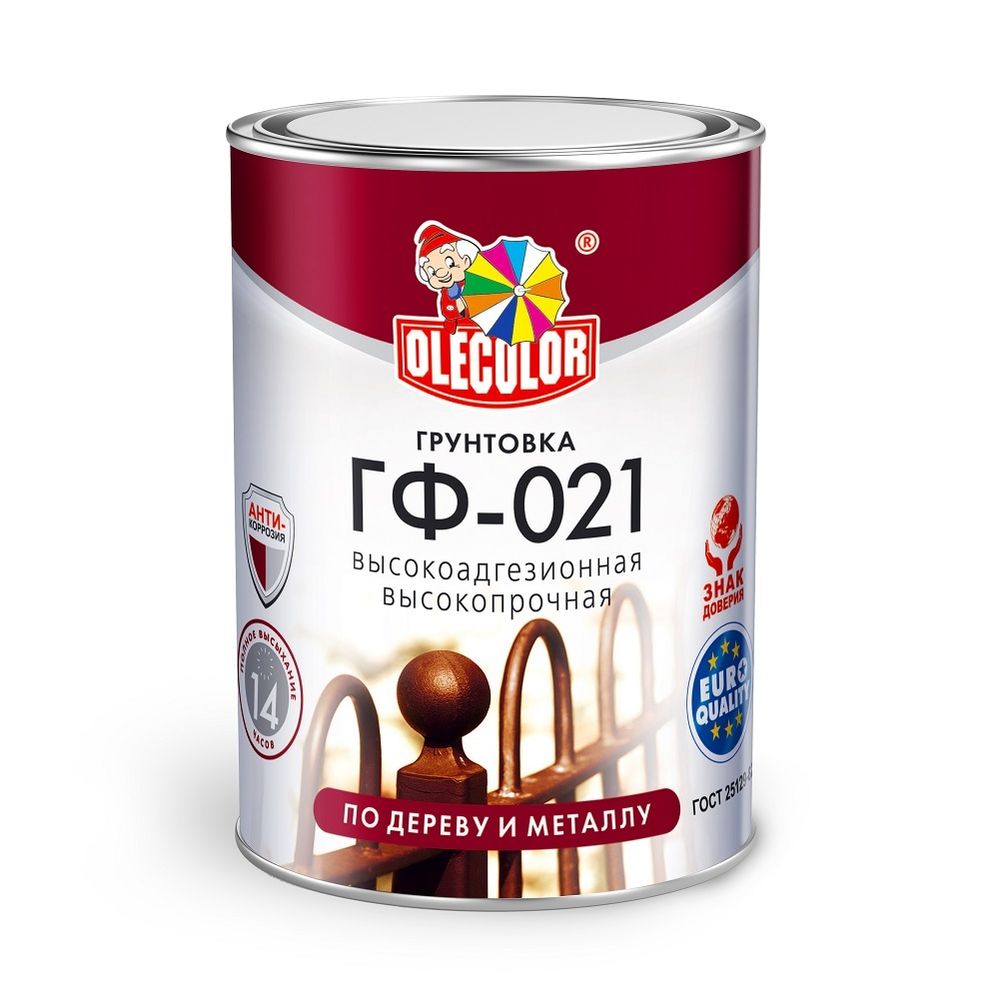 Грунтовка ГФ-021 белый 1,0кг OLECOLOR