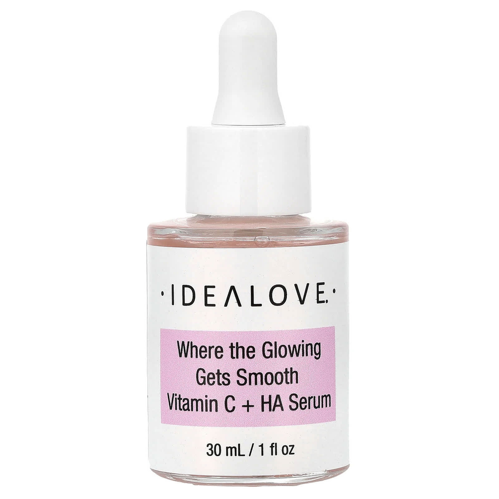 Idealove, Where the Glowing Gets Smooth, сыворотка с витамином C и гиалуроновой кислотой, 30 мл (1 жидк. унция)