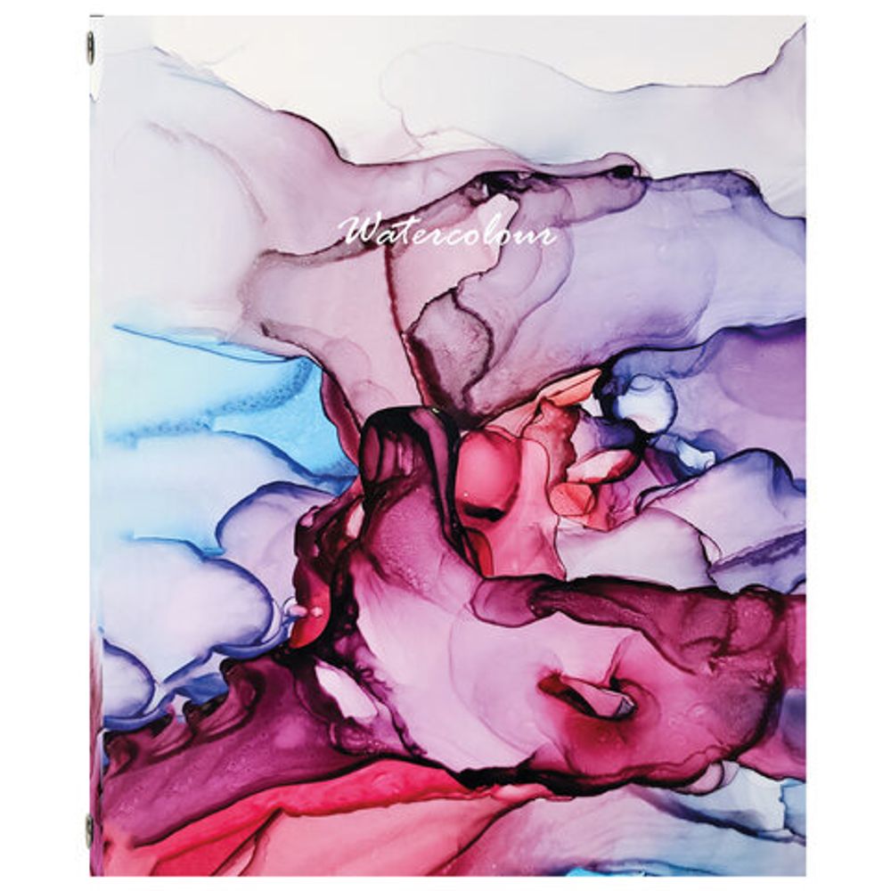 Тетрадь на кольцах А5 (175х215 мм), 240 л., обложка твердый картон, клетка, BRAUBERG, "Акварель", 404096