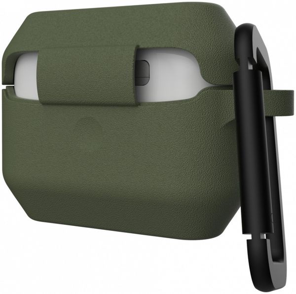 Чехол с карабином Urban Armor Gear (UAG) Standard Issue Silicone_001 Case для AirPods Pro, цвет Оливковый (Olive)
