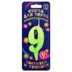 свеча тортовая люминесцентная 9