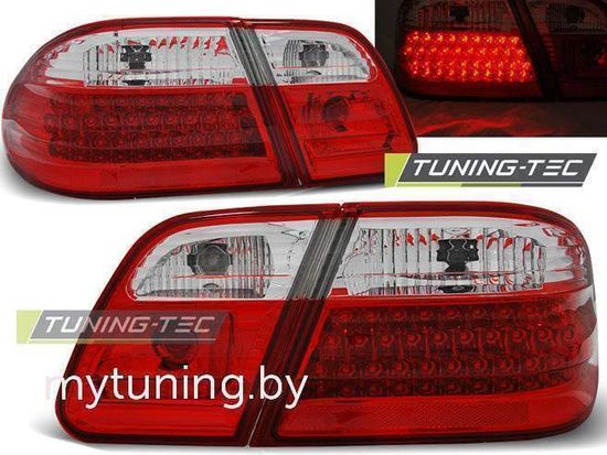 Задние фонари Mercedes E W210 red white led