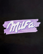 Футболка черная с принтом "Милфа" Milfa