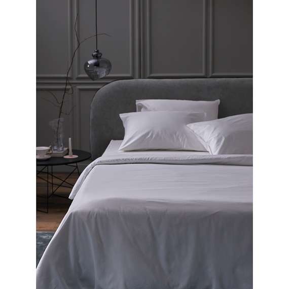 Комплект постельного белья из плотного сатина белого цвета из коллекции essential, 200х220 см