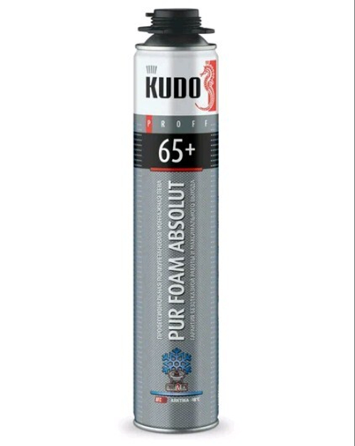 Пена монтажная KUDO PROFF ARKTIKA 65+  профи зимняя до -18С !  930г / KUPP10W65+