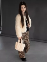 Штаны для девочки палаццо о с принтом