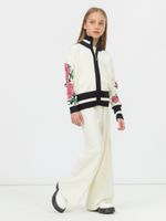 Брюки широкие для девочки AT991 молочный