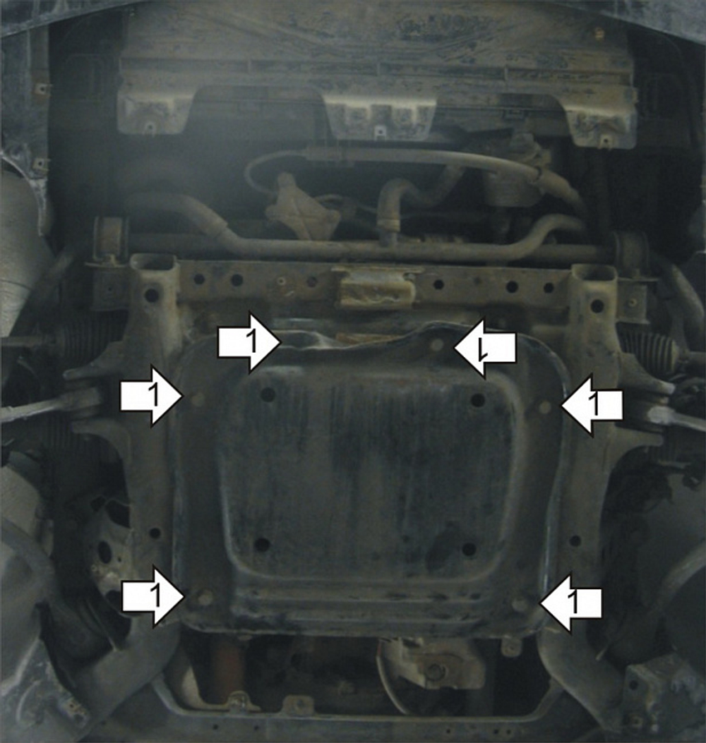 Усиленная защита Motodor картера двигателя. 2 мм, сталь. для BMW 3 (e90) 2008-2011 арт.10211