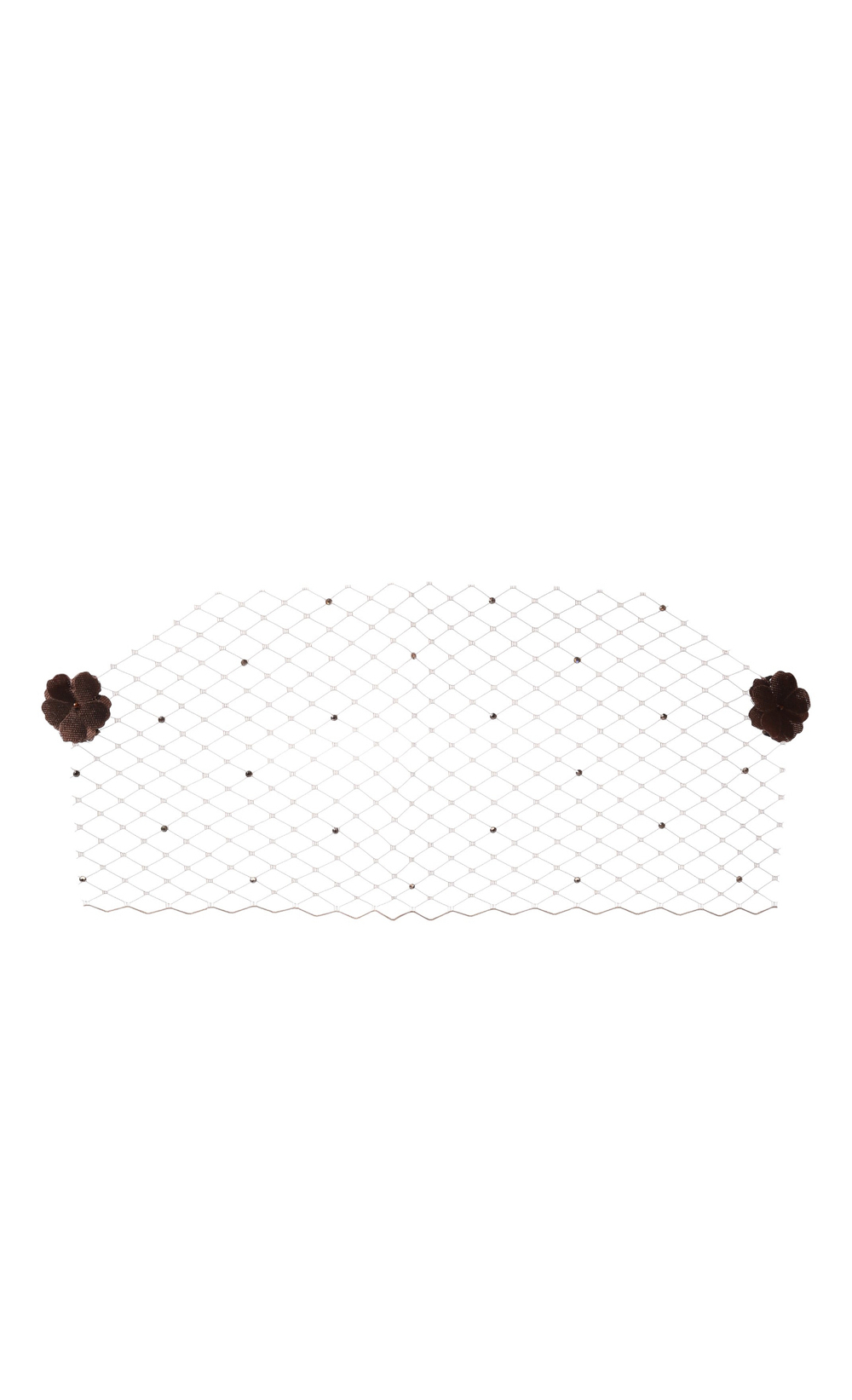 Вуаль коричневого цвета с цветами