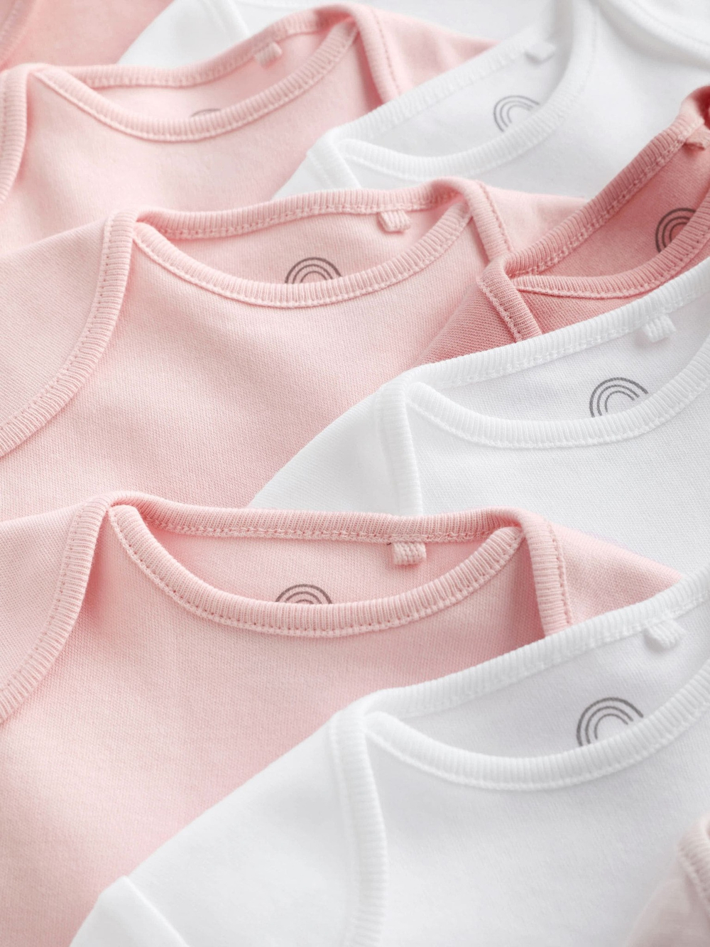 Боди с коротким рукавом для малышей Next D16-305, 10 шт., Розовый, Белый