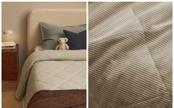 Zara Home покрывало детское из хлопка, синий, в полоску