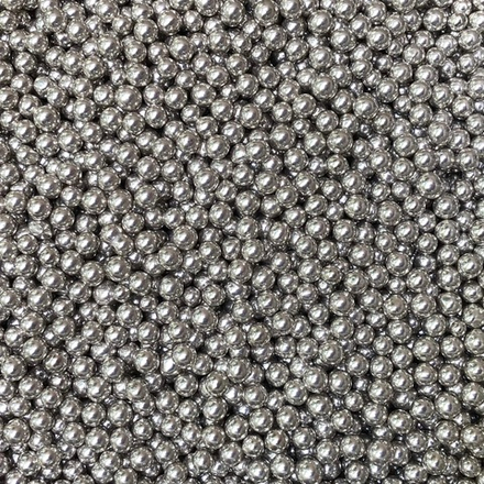 Посыпка кондитерская "Бусы серебряные 6мм" 50г