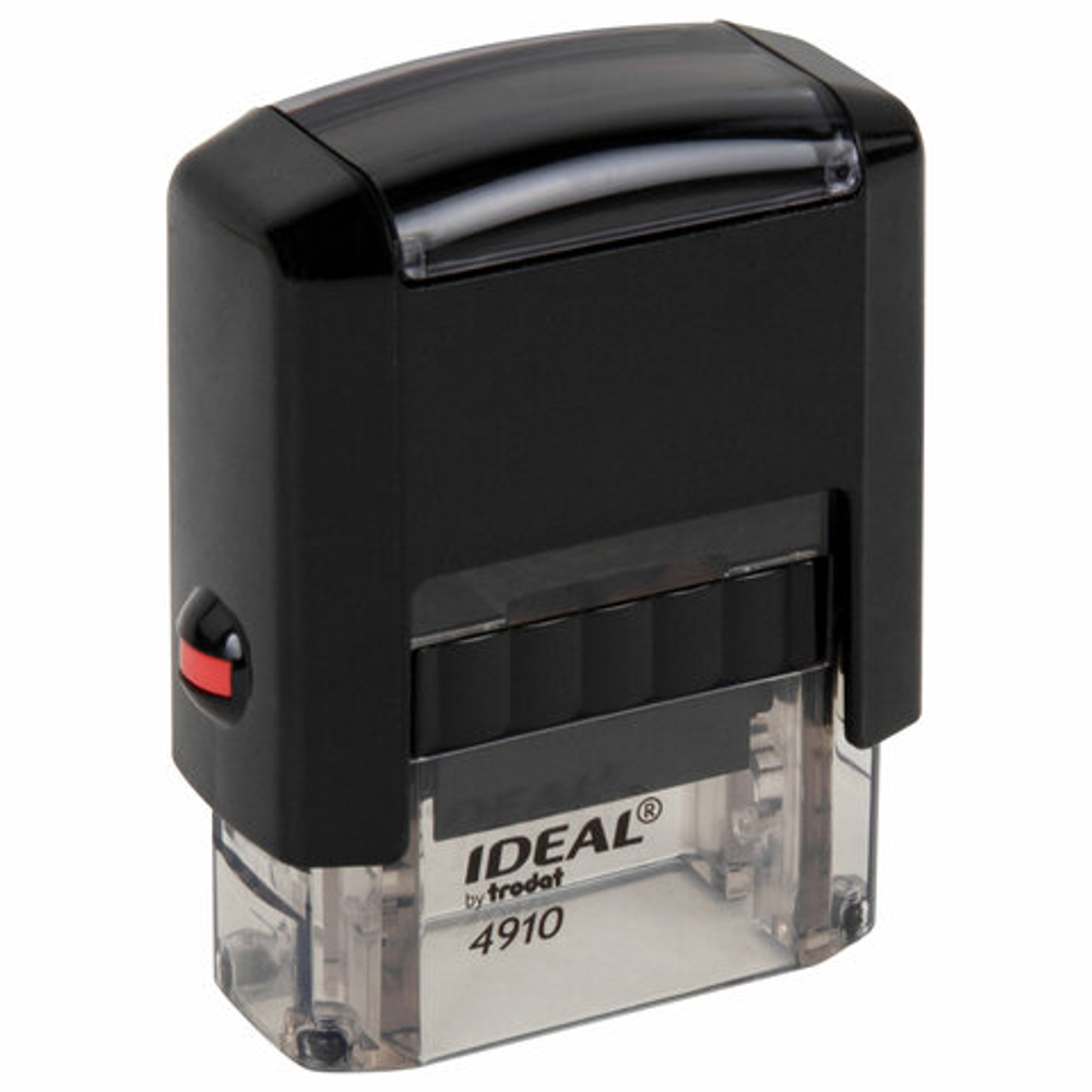 Оснастка для штампа, размер оттиска 26х9 мм, синий, TRODAT IDEAL 4910 P2, подушка в комплекте, 125414